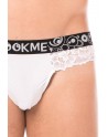 String blanc en dentelle délicate - LM2006-57WHT