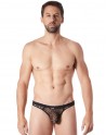 String noir sexy filet irrégulier fétichiste - LM810-57BLK