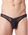 String noir sexy avec fine résille - LM805-57BLK