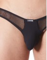 String noir sexy avec fine résille - LM805-57BLK