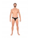 Slip noir rayé opaque et transparent - LM2906-61BLK