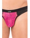 Jock magenta en dentelle et simili cuir - LM2002-27MAG