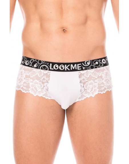 Mini-Pant blanc en dentelle délicate - LM2006-68WHT