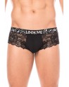 Mini-Pant noir en dentelle délicate - LM2006-68BLK