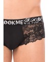 Mini-Pant noir en dentelle délicate - LM2006-68BLK