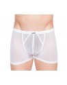 Boxer blanc en fine résille - LM92-67WHT